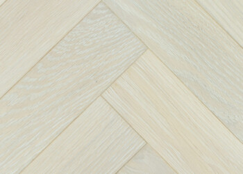 White parquet flooring